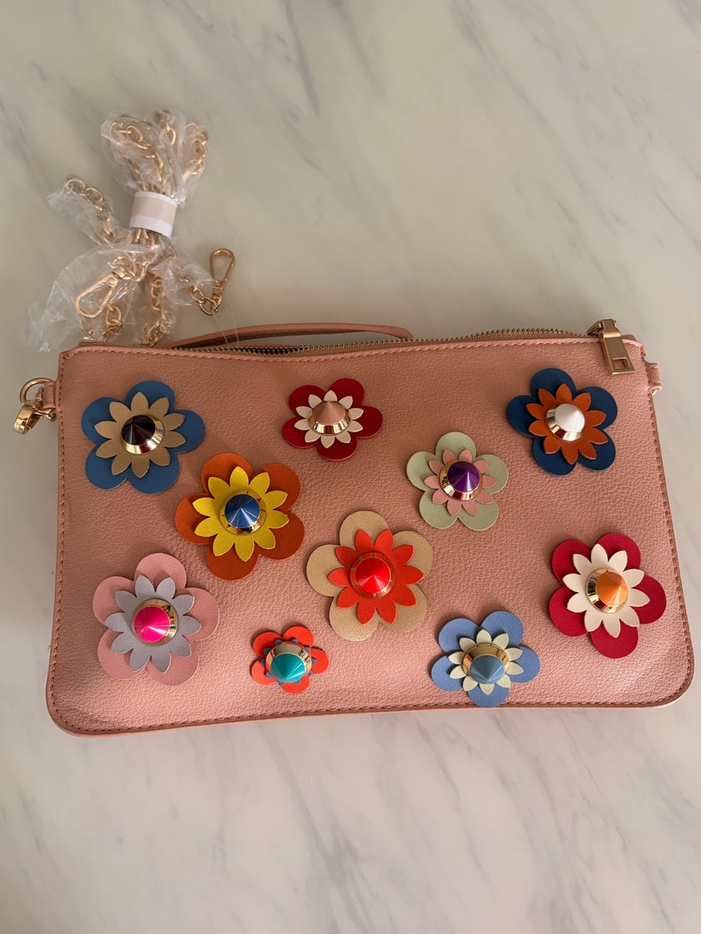Floral Embellished Summer Handbag - Picture 3 of 4